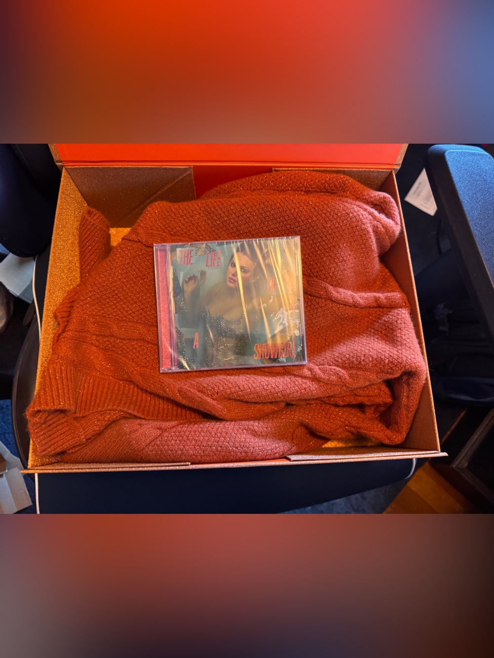 Taylor Swift Rust Orange Knit Cardigan Sweater